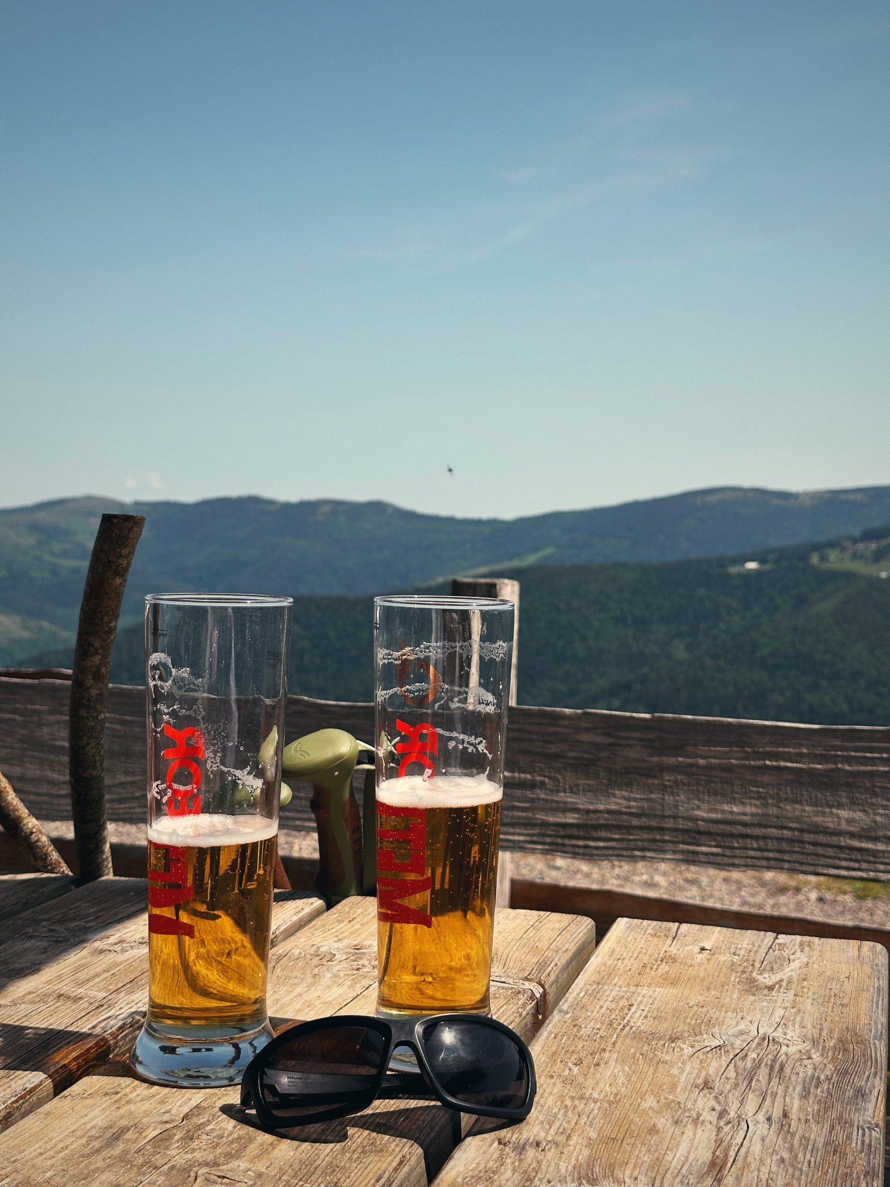 Pause mit Aussicht über die Vogesen